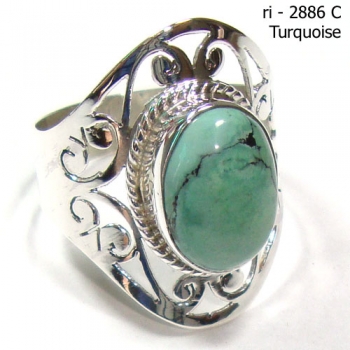 Elegantly handcrafted pure silver gemstone ring